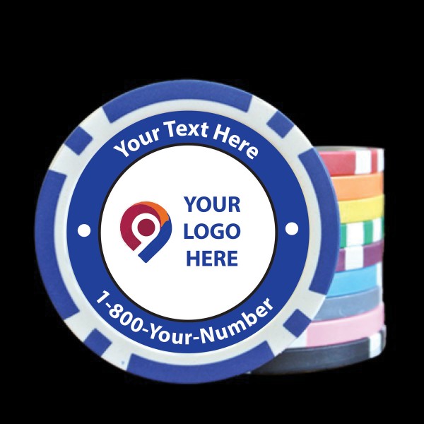 8 Stripe Custom Clay Poker Chips Direct Print Poker Chips